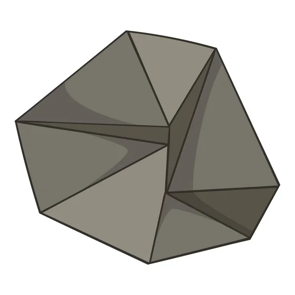 Origami stone icon, cartoon style — Stock Vector