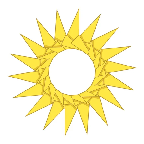 Икона солнца, карикатурный стиль — стоковый вектор