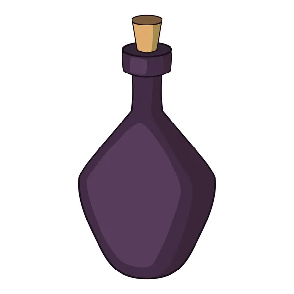 Круглая икона бутылки алкоголя, мультяшный стиль — стоковый вектор