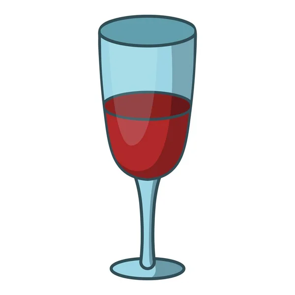 Ícone de vidro de vinho tinto, estilo cartoon —  Vetores de Stock