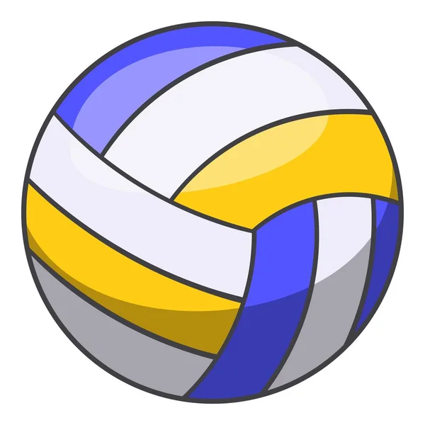 Volleyball ball icon, cartoon style — Stock Vector