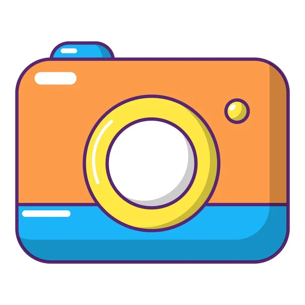Photo camera icon, cartoon style — Stock Vector