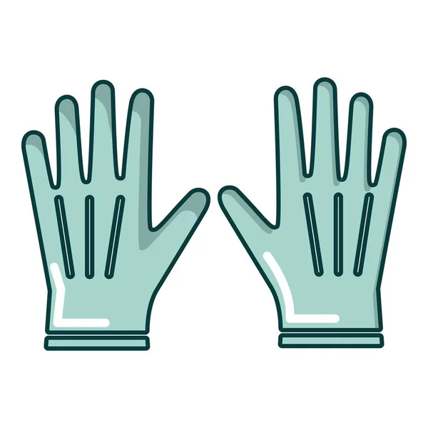 Gardening gloves icon, cartoon style — Stock Vector