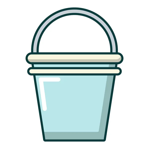 Water bucket icon, cartoon style — Stock Vector