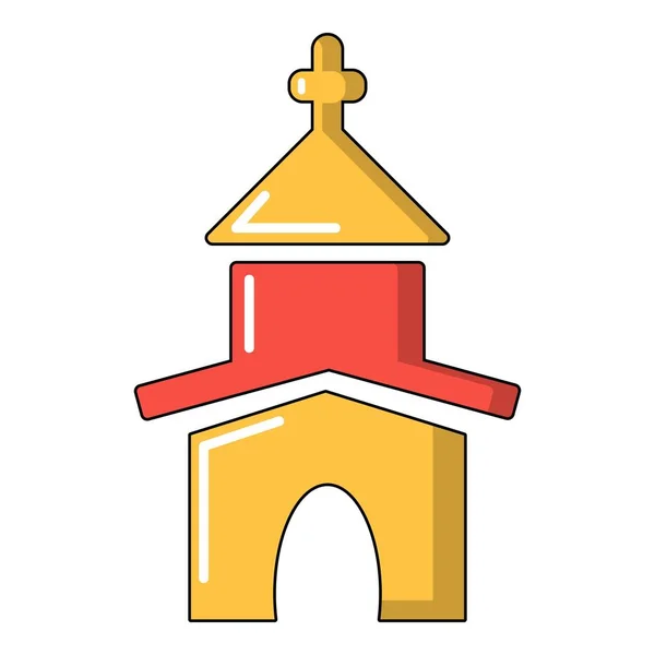 Ikone der Kirche, Cartoon-Stil — Stockvektor