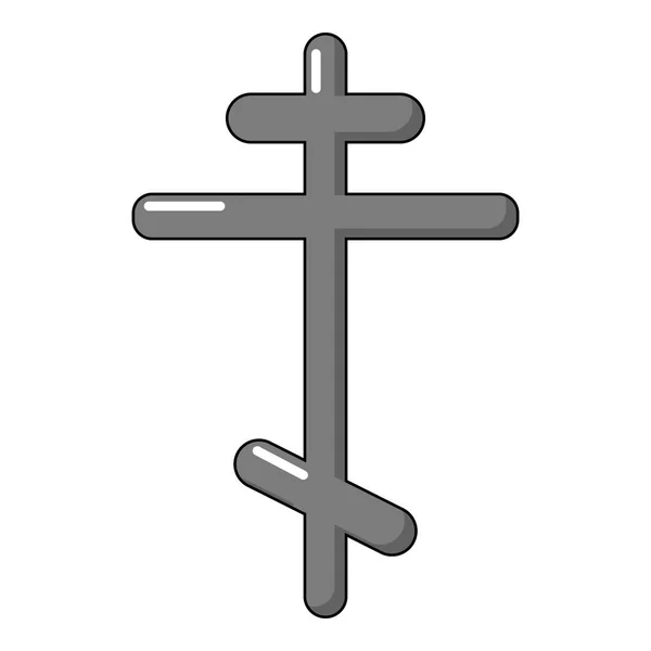 Icona della croce ortodossa, stile cartone animato — Vettoriale Stock