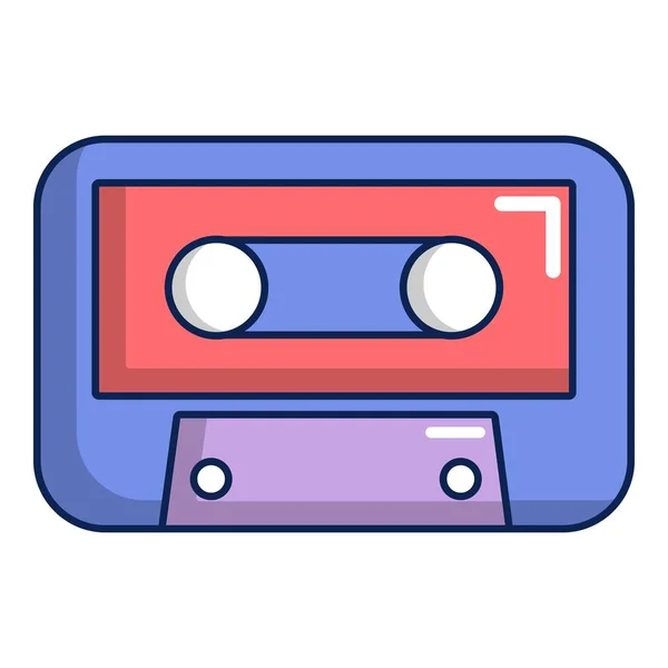 Cassete tape icon, cartoon style — Stock Vector
