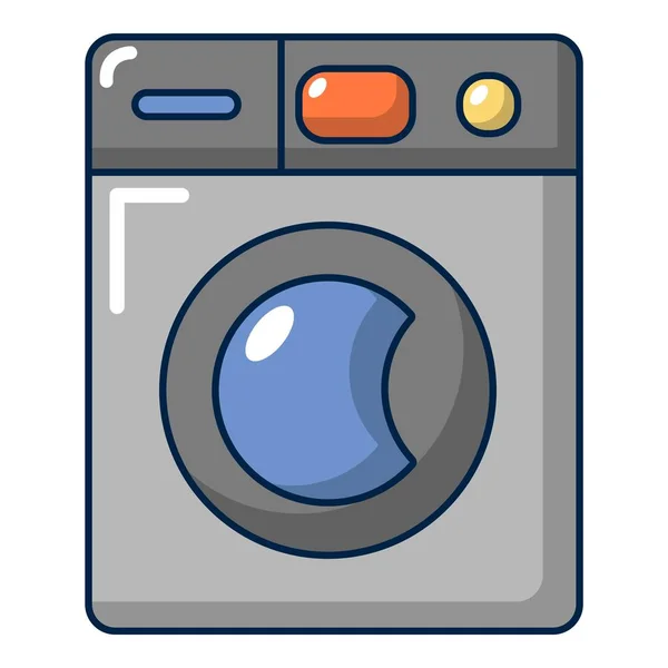 Grijze wasmachine pictogram, cartoon stijl — Stockvector