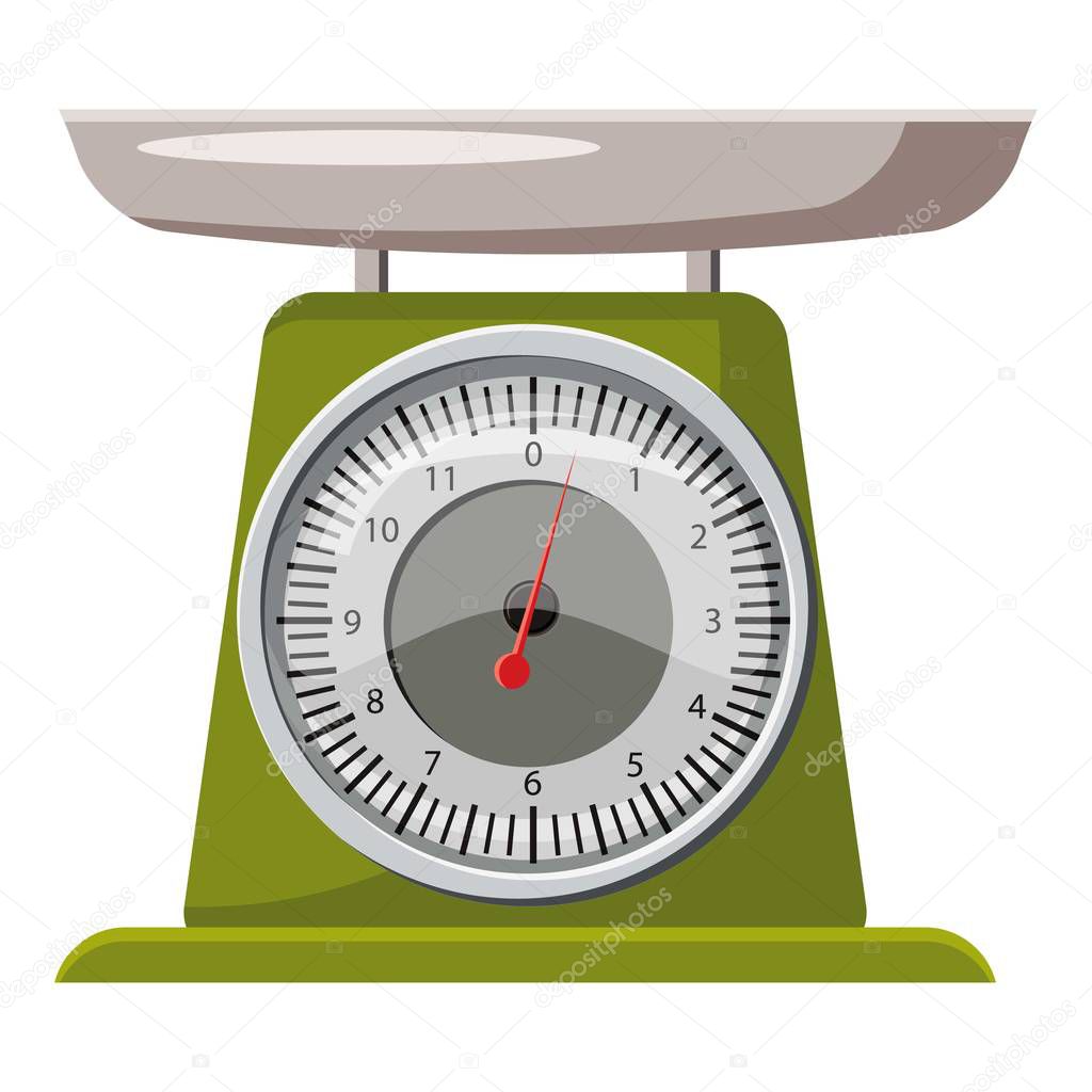 Domestic weigh scales icon, cartoon style