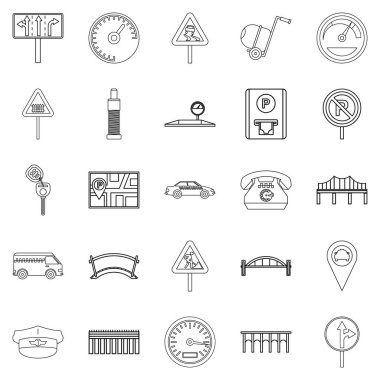 Kaldırım Icons set, anahat stili