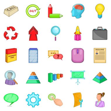 Hazine Icons set, karikatür tarzı