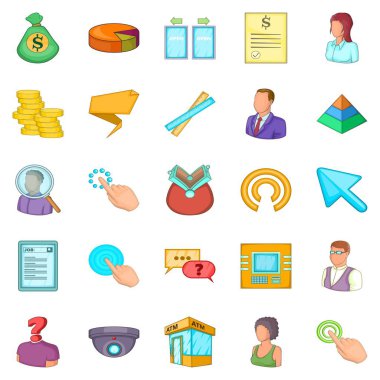 Maaş Icons set, karikatür tarzı