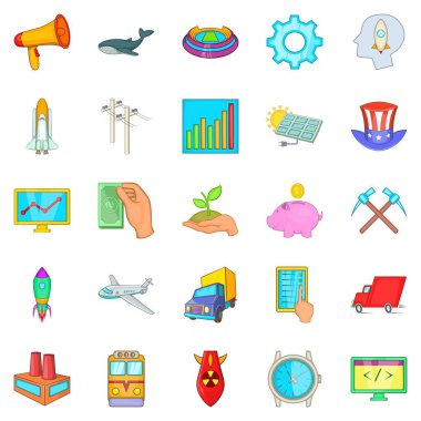 Ücret Icons set, karikatür tarzı