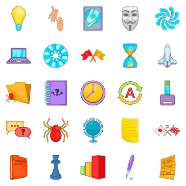 Broker Icons set, karikatür tarzı