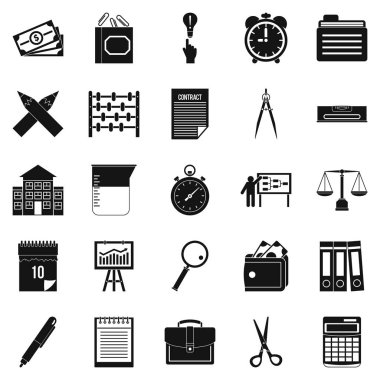 Hesap makinesi Icons set, basit tarzı