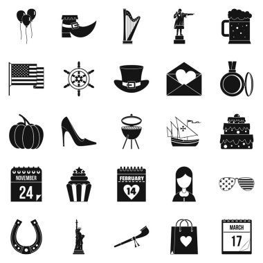 Takvim Icons set, basit tarzı