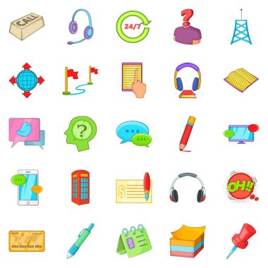 Randevu Icons set, karikatür tarzı