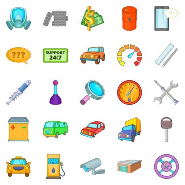 Icons set tamir, karikatür tarzı