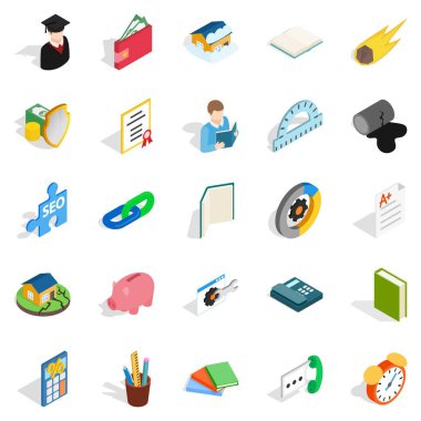 Kimya Icons set, izometrik stili