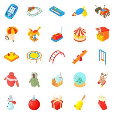 Icons set, karikatür tarzı vazgeçirmek