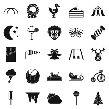 Avlu Icons set, basit tarzı