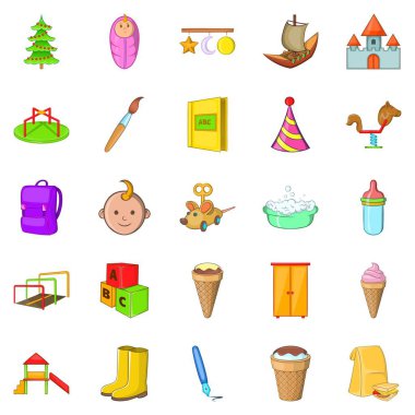 Bebekler Icons set, karikatür tarzı