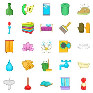 Yaygın Icons set, karikatür tarzı