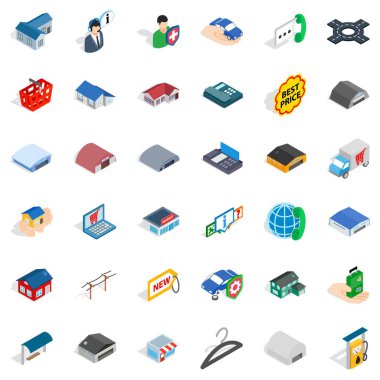 Mevduat Icons set, izometrik stili