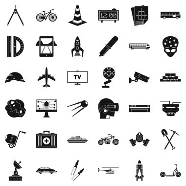 Yönetim Icons set, basit tarzı
