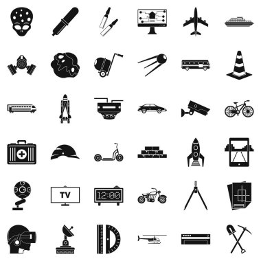 Strateji geliştirme Icons set, basit tarzı