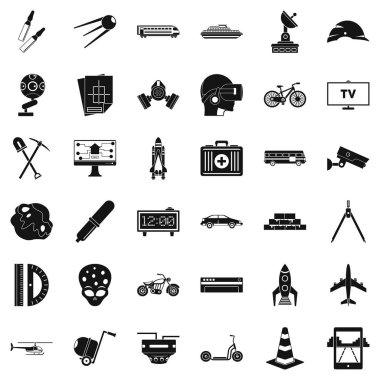 İş geliştirme simgeler kümesi, basit tarzı