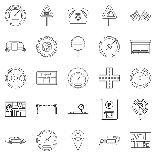 Motoru Icons set, anahat stili