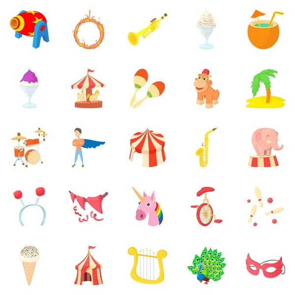 Karnaval Icons set, karikatür tarzı