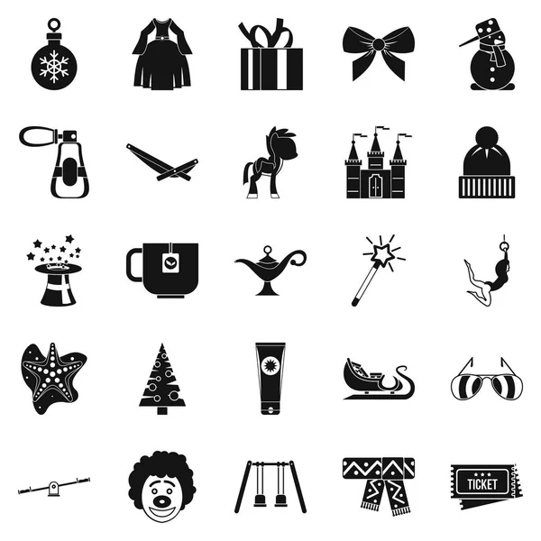 Conjunto de iconos de gente pequeña, estilo simple — Vector de stock