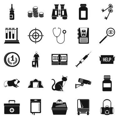 Chase Icons set, basit tarzı