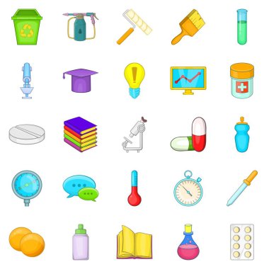 Deneyim Icons set, karikatür tarzı