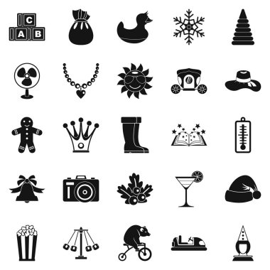 Çocuklar Icons set, basit tarzı