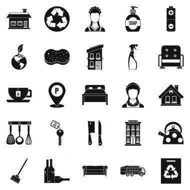 Arıtma Icons set, basit tarzı