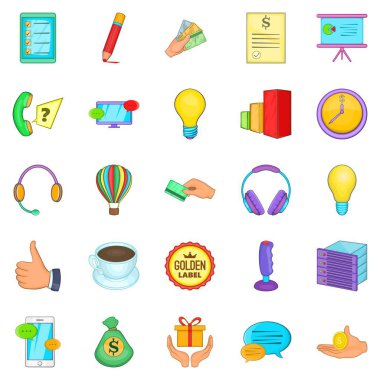 Müşteri Icons set, karikatür tarzı