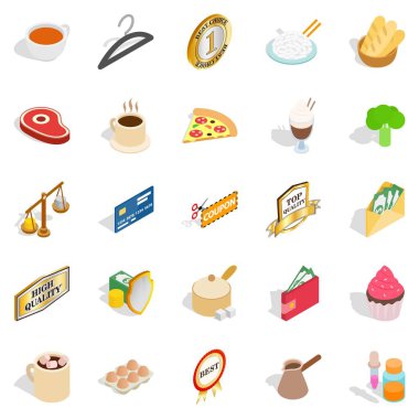 Karma Icons set, izometrik stili