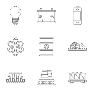 Enerji simge seti, anahat stili