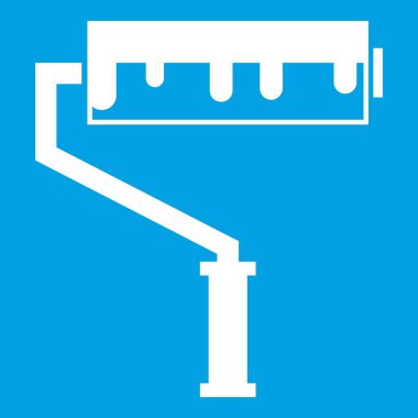 Rulo boya simgesi olan beyaz boya