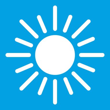 Güneş simgesi Beyaz