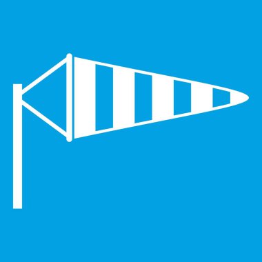 Rüzgâr tulumu simgesine beyaz