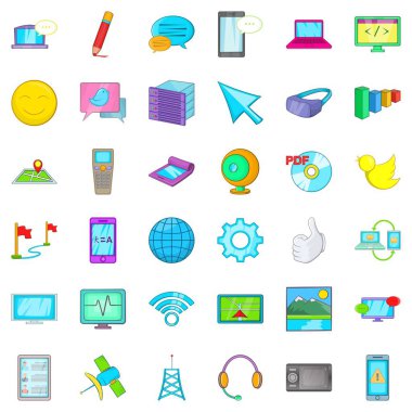 Bilgisayar fare Icons set, karikatür tarzı