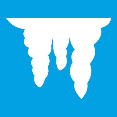 Buz sarkıtları simgesi Beyaz