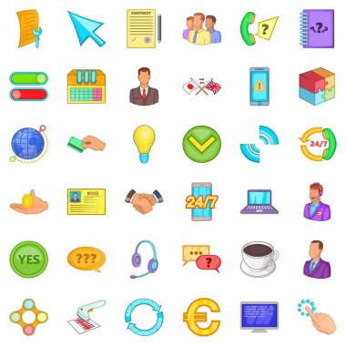 WiFi Icons set, karikatür tarzı