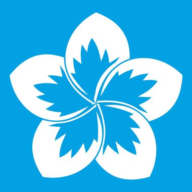 Frangipani çiçek simgesi Beyaz