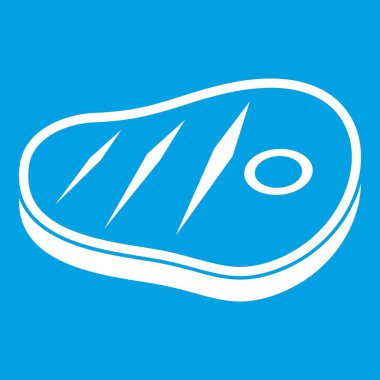 Eti biftek simgesi Beyaz