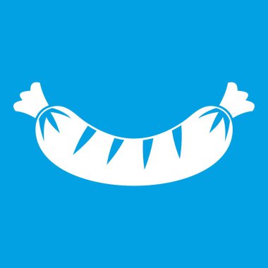 Izgara sosis simgesi Beyaz